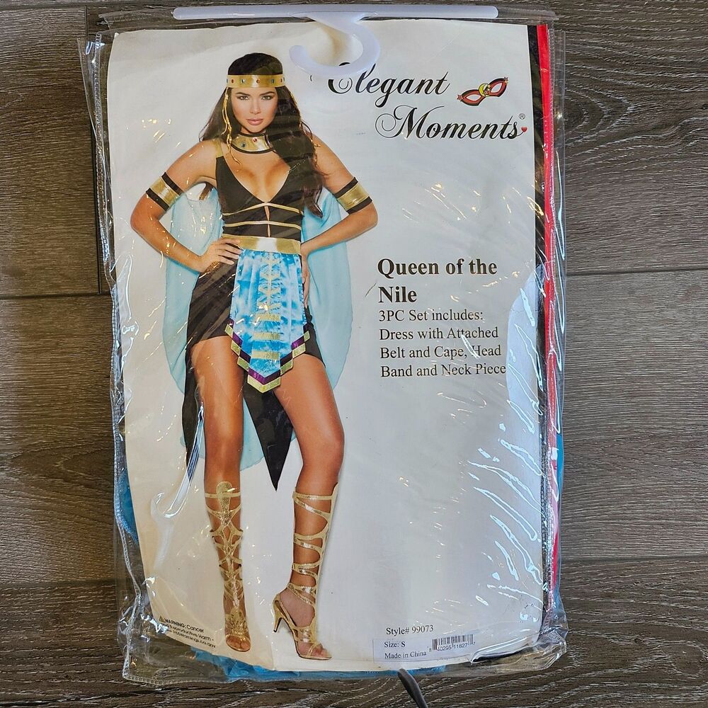 Queen Of Nile Costume Cleopatra Cosplay Size Small 4-6 Egypt Elegant Moments